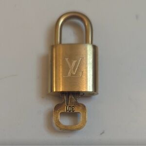 Authentic Louis Vuitton Brass Lock & Key #301 – Vintage LV Padlock